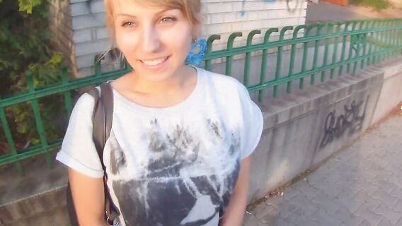 Секс с незнакомцем на скрытую камеру в шпионских очках